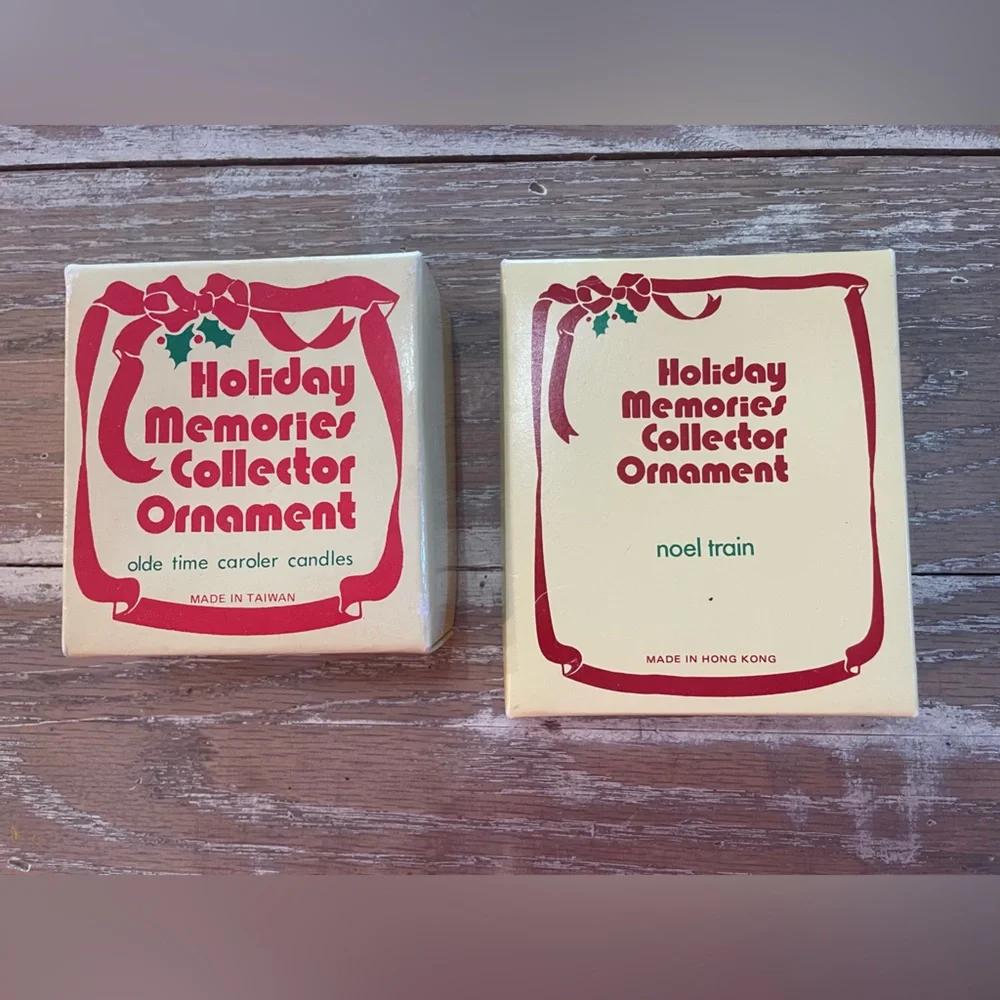 Vintage Holiday Memories Collector Ornaments Lot 2 NIB Carolers And Train - Picture 4 of 9